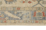 4x16 Ivory and Blue Turkish Oushak Runner