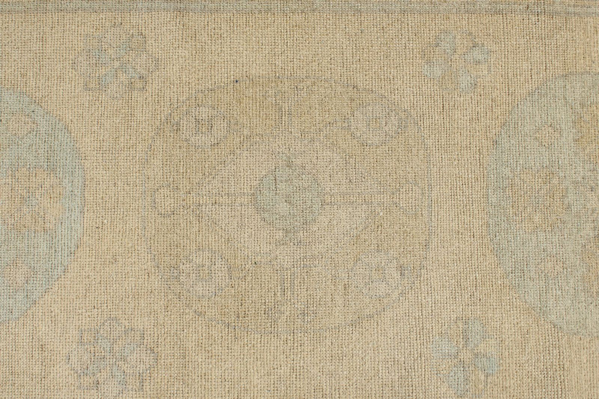 3x8 Blue and Ivory Turkish Tribal Runner
