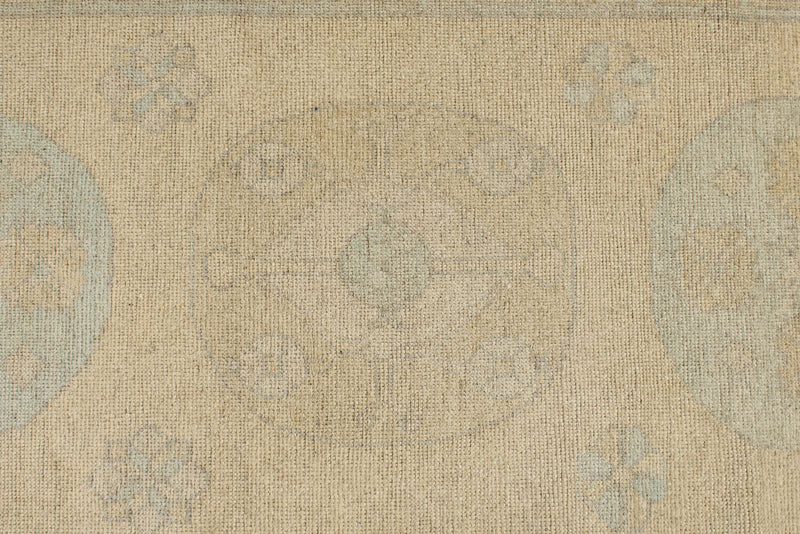 3x8 Blue and Ivory Turkish Tribal Runner