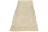 3x8 Blue and Ivory Turkish Tribal Runner