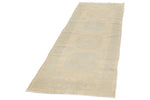 3x8 Blue and Ivory Turkish Tribal Runner
