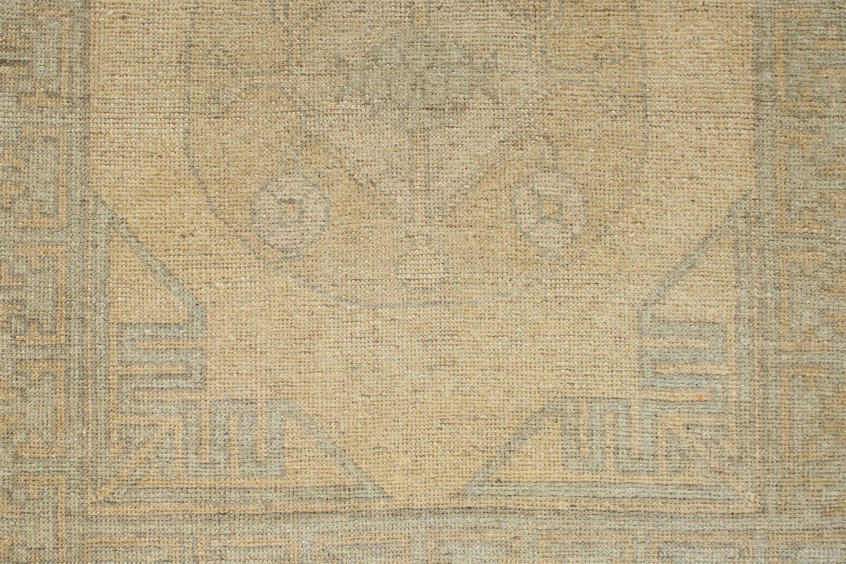 3x8 Blue and Ivory Turkish Tribal Runner