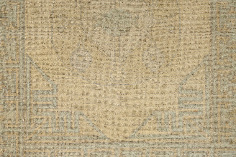 3x8 Blue and Ivory Turkish Tribal Runner