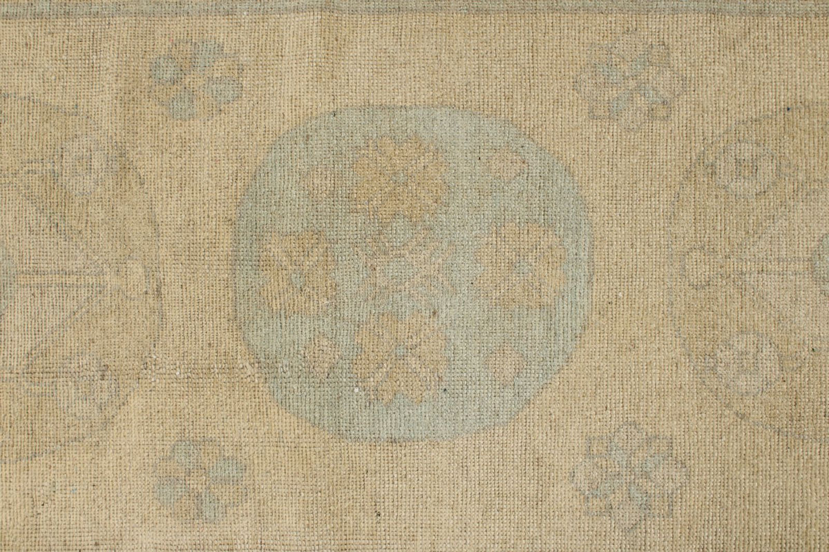 3x8 Blue and Ivory Turkish Tribal Runner