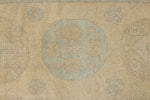 3x8 Blue and Ivory Turkish Tribal Runner