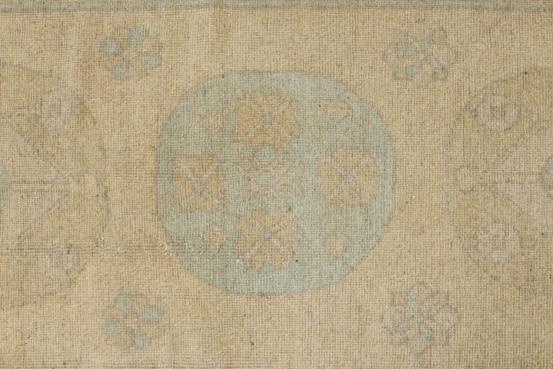 3x8 Blue and Ivory Turkish Tribal Runner