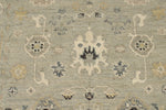 4x6 Ivory and Multicolor Turkish Oushak Rug