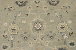 4x6 Ivory and Multicolor Turkish Oushak Rug