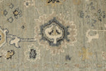 4x6 Ivory and Multicolor Turkish Oushak Rug