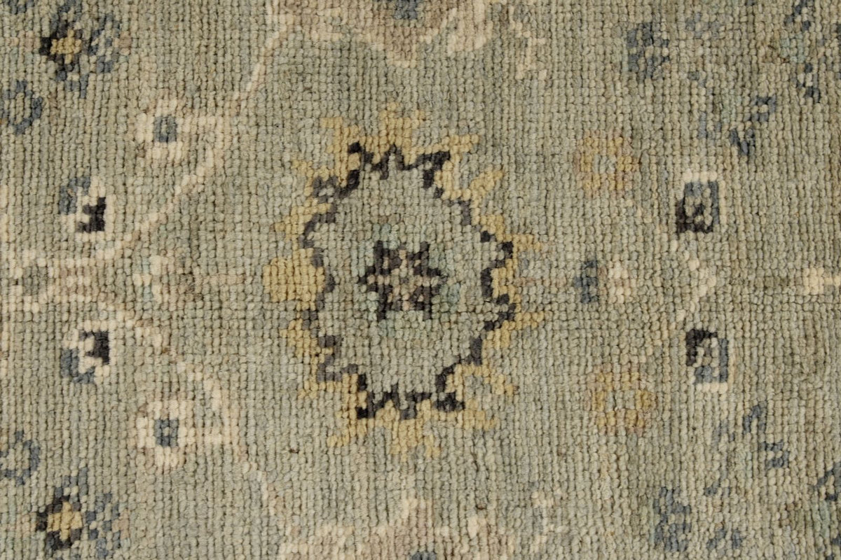 4x6 Ivory and Multicolor Turkish Oushak Rug