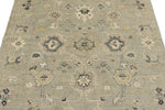 4x6 Ivory and Multicolor Turkish Oushak Rug