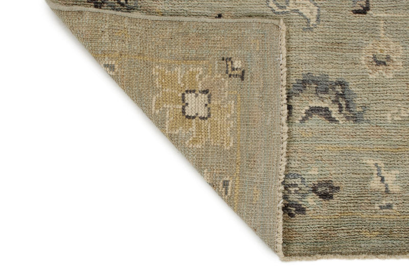 4x6 Ivory and Multicolor Turkish Oushak Rug