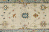 3x12 Ivory and Blue Turkish Oushak Runner