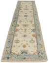 3x12 Ivory and Blue Turkish Oushak Runner
