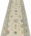 3x12 Ivory and Blue Turkish Oushak Runner