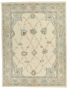 8x12 Ivory and Gray Turkish Oushak Rug