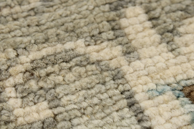 8x12 Ivory and Gray Turkish Oushak Rug