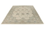 8x12 Ivory and Gray Turkish Oushak Rug