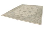 8x12 Ivory and Gray Turkish Oushak Rug