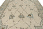 8x12 Ivory and Gray Turkish Oushak Rug