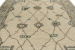 8x12 Ivory and Gray Turkish Oushak Rug