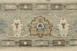 8x12 Ivory and Gray Turkish Oushak Rug