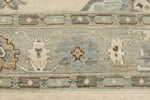 8x12 Ivory and Gray Turkish Oushak Rug
