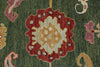 9x12 Green and Multicolor Turkish Oushak Rug