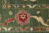 9x12 Green and Multicolor Turkish Oushak Rug