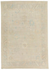 10x14 Ivory and Brown Turkish Oushak Rug