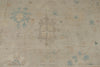 10x14 Ivory and Brown Turkish Oushak Rug