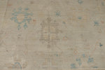 10x14 Ivory and Brown Turkish Oushak Rug