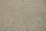 10x14 Ivory and Brown Turkish Oushak Rug