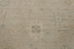 10x14 Ivory and Brown Turkish Oushak Rug