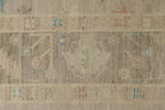 10x14 Ivory and Brown Turkish Oushak Rug