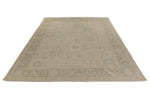 10x14 Ivory and Brown Turkish Oushak Rug