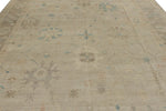 10x14 Ivory and Brown Turkish Oushak Rug