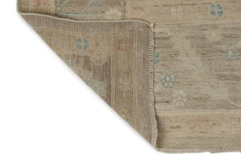 10x14 Ivory and Brown Turkish Oushak Rug
