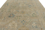 9x13 Beige and Ivory Turkish Oushak Rug