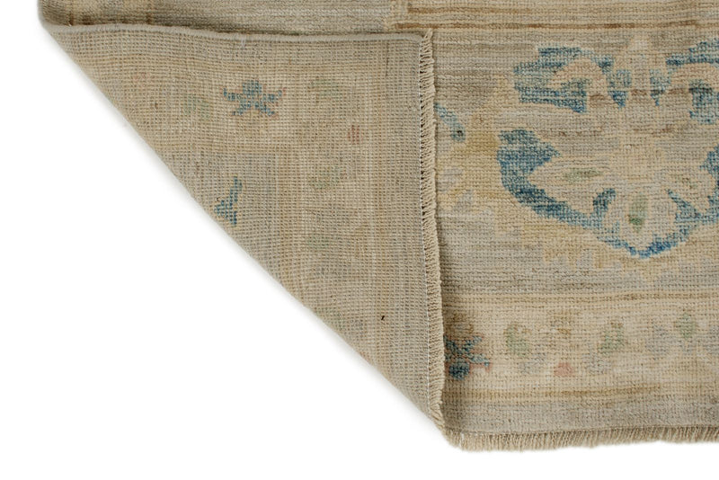 9x13 Beige and Ivory Turkish Oushak Rug