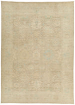 9x13 Brown and Brown Turkish Oushak Rug