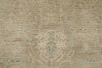 9x13 Brown and Brown Turkish Oushak Rug