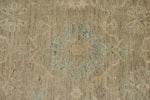9x13 Brown and Brown Turkish Oushak Rug