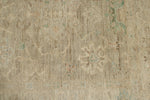 9x13 Brown and Brown Turkish Oushak Rug