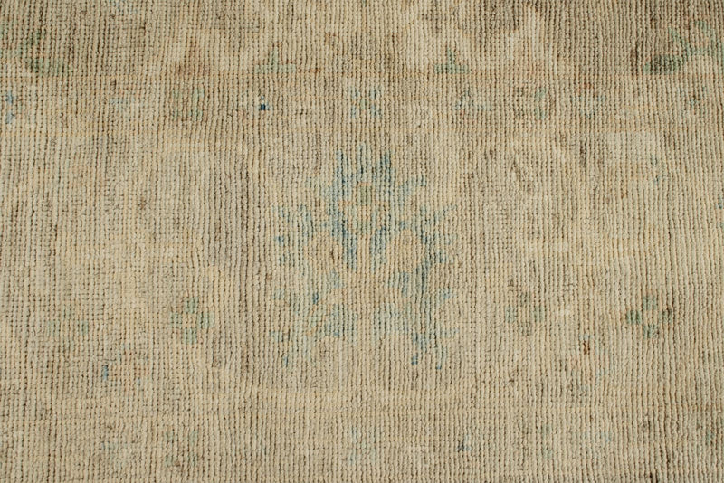 9x13 Brown and Brown Turkish Oushak Rug