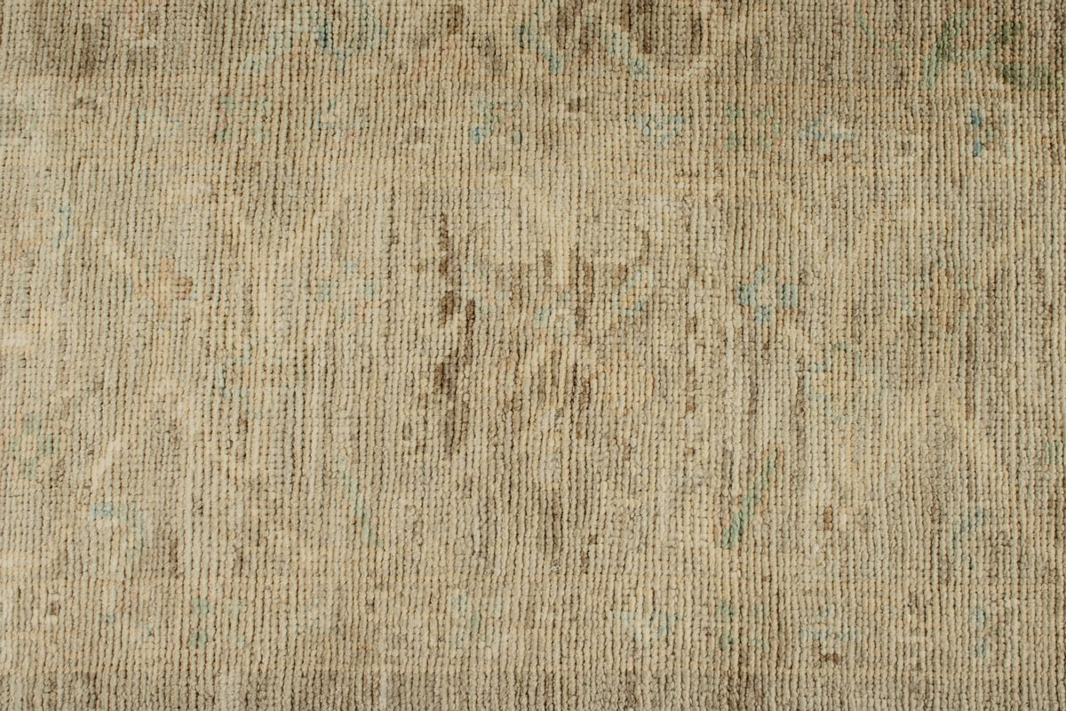 9x13 Brown and Brown Turkish Oushak Rug