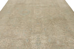 9x13 Brown and Brown Turkish Oushak Rug