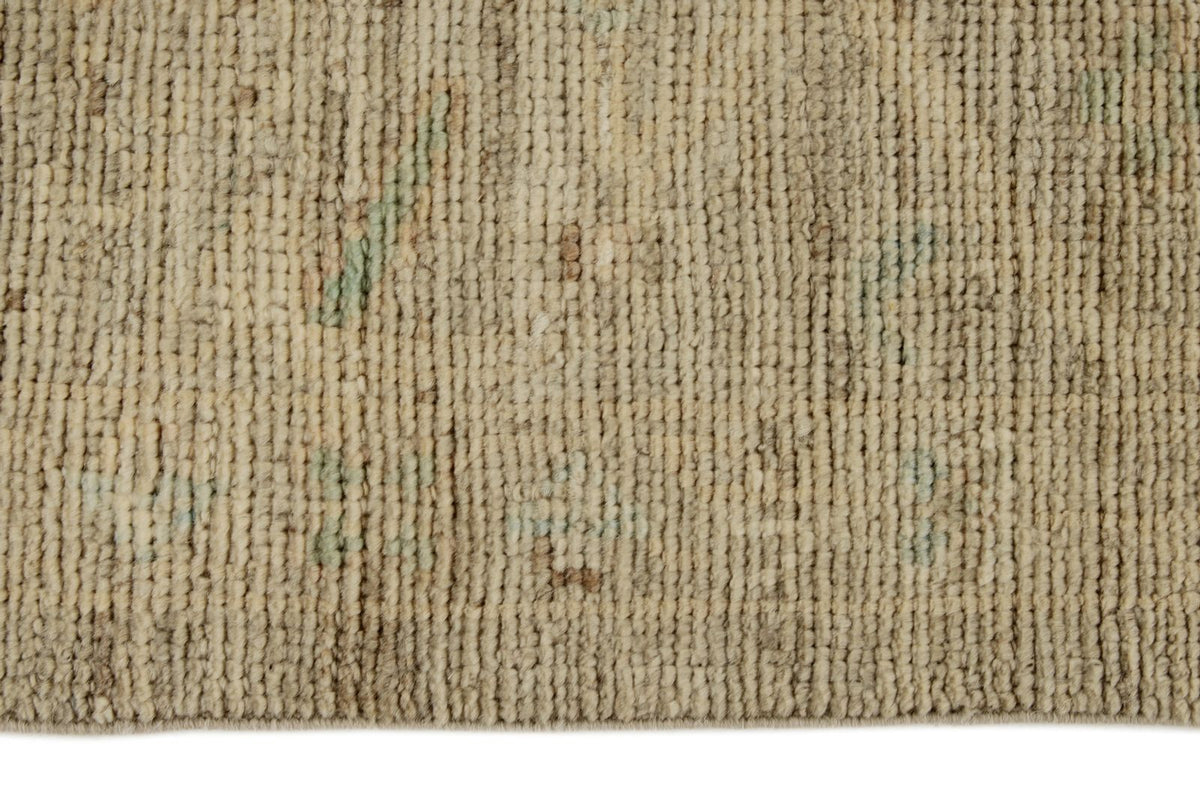 9x13 Brown and Brown Turkish Oushak Rug