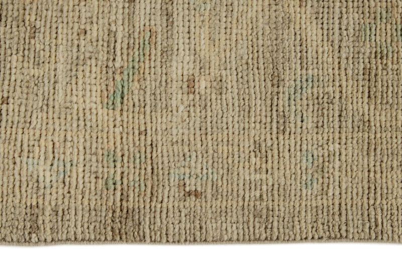 9x13 Brown and Brown Turkish Oushak Rug
