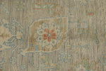 9x12 Light Gray and Light Brown Turkish Oushak Rug